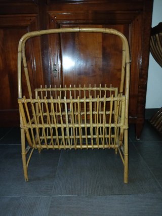 Portariviste in rattan anni '60