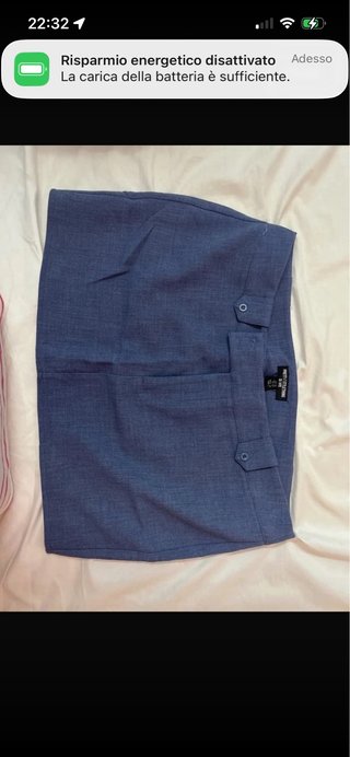 Minigonna simil jeans blu
