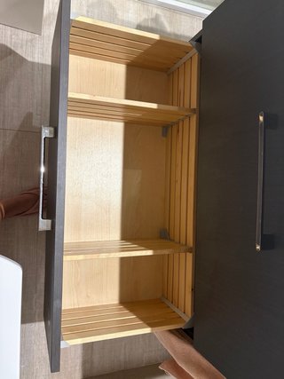 Mueble de baño madera y metal