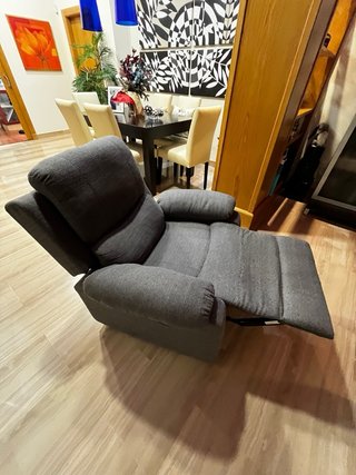 Sillón relax gris tela 3 años