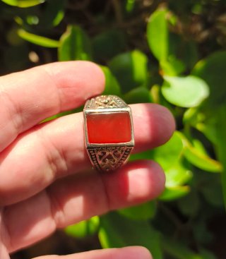 Anillo sello plata de hombre.