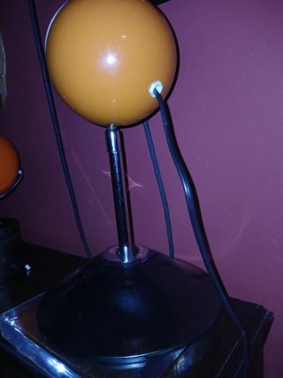 Lampada Space Age Arancia Metallo