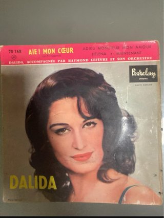 Lote 6 Vinilos 45 RPM Dalida y Mireille Mathieu