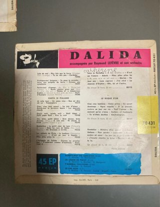 Lote 6 Vinilos 45 RPM Dalida y Mireille Mathieu