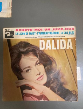 Lote 6 Vinilos 45 RPM Dalida y Mireille Mathieu