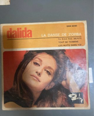 Lote 6 Vinilos 45 RPM Dalida y Mireille Mathieu