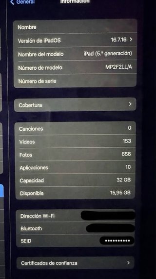 iPad 5ª Gen Plata