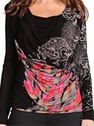 Camiseta Desigual floral manga larga