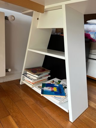 Mesa escritorio cristal blanca