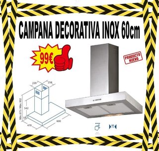 CAMPANA DECORATIVA INOX 60cm