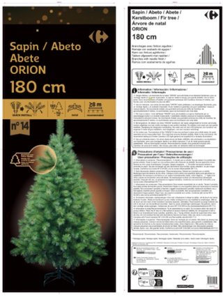 Árbol de Navidad 180cm con Decoración y Base