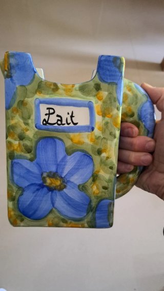 Jarra de cerámica Lait con flores