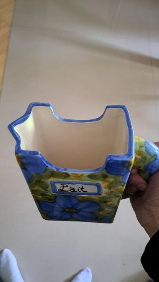 Jarra de cerámica Lait con flores
