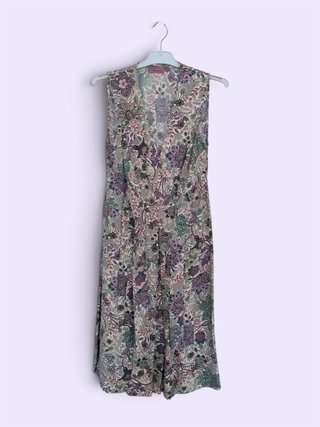 Vestido midi sin mangas Trucco talla M flores