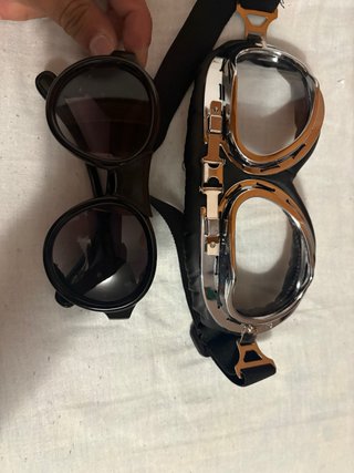 Gafas de sol hombre negras y plateadas