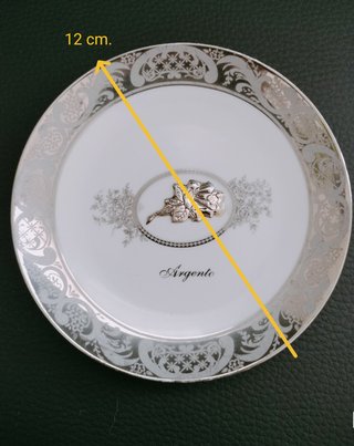Plato Decoración Limoges Flor Plateada