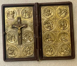 Vía Crucis de Bolsillo fabricado en Italia años 50