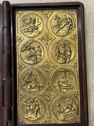 Vía Crucis de Bolsillo fabricado en Italia años 50