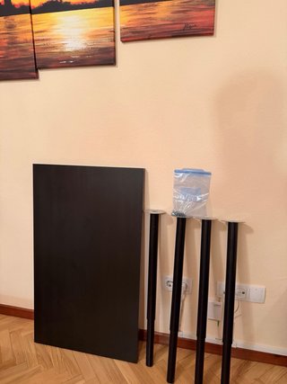 Escritorio Ikea Negro ajustable en altura