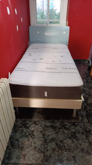 Cama individual + Colchón 90x180
