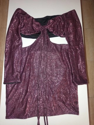 Vestido Shein lentejuelas rosa y plata