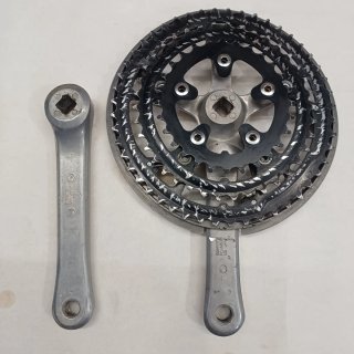 Bielas Shimano Deore LX con platos y guardacadenas