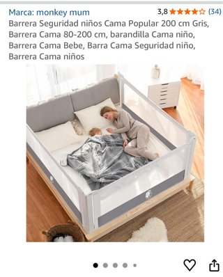 Barrera de seguridad para cama infantil