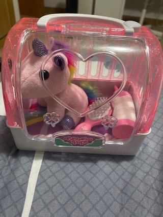 Juguete Unicornio con Transportín y Accesorios