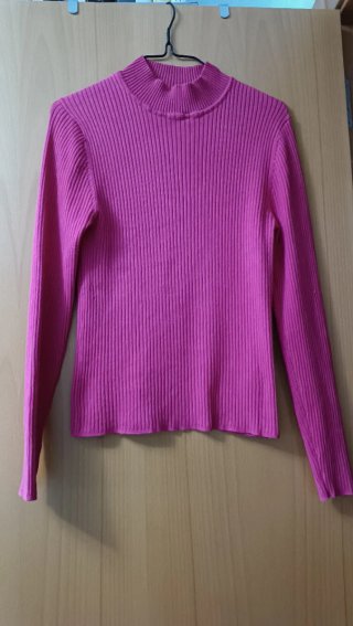 Camiseta de punto rosa talla S