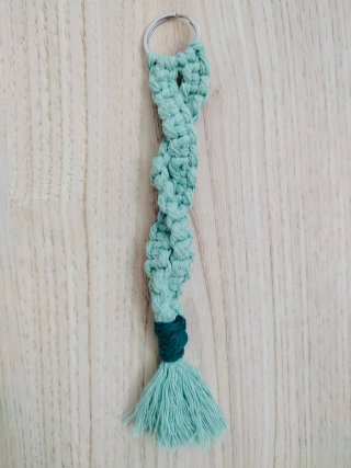 Llavero de macramé Algodón Natural 100%