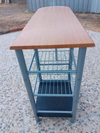 Mesa auxiliar cocina madera y metal