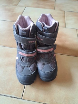 Stivali da neve Geox bambina rosa e grigi
