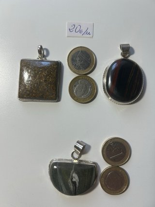 Colgante plata y piedra