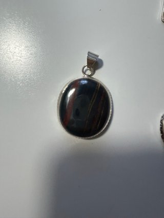 Colgante plata y piedra