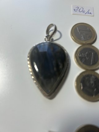 Colgante plata y piedra
