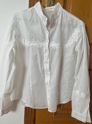 Blusa Blanca Purificación García Bordados