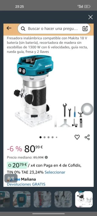 Fresadora Inalámbrica BYCPOWER con Accesorios