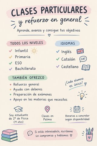 Clases de refuerzo de primaria y secundaria