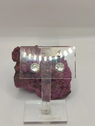 Pendientes Plata 925 Circonita Redonda