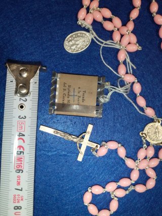 Relicario Beata Rafaela María + Rosario y medalla