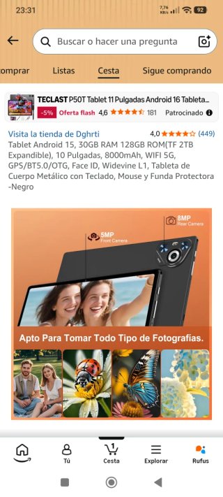 Tablet Android 15 SIN ESTRENAR