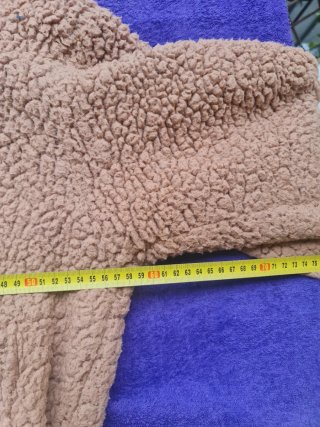 Giacca Teddy Pile Oversize Cammello