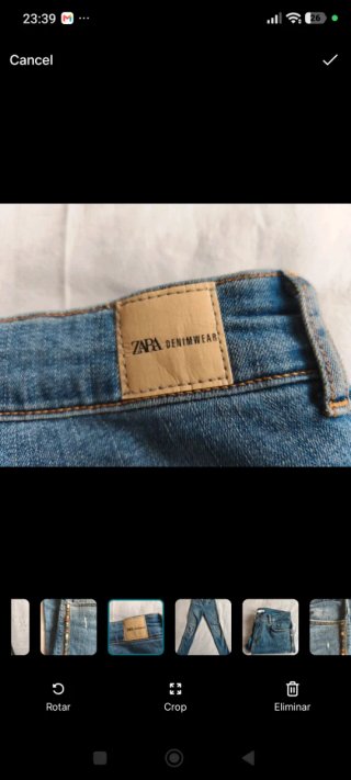 Vaqueros Zara con abalorios