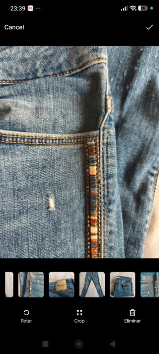 Vaqueros Zara con abalorios