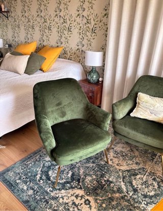Sillón terciopelo verde El Corte Inglés (vendo 1)