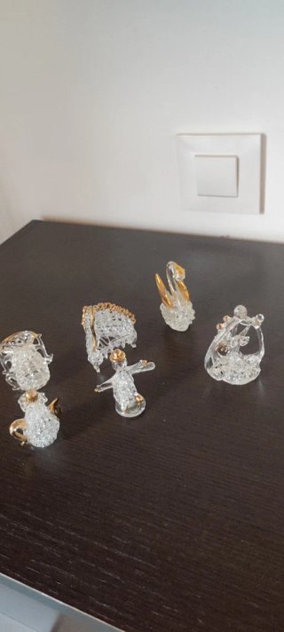 Colección figuras cristal y oro