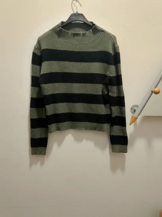 Jersey rayas verde y negro mujer talla S