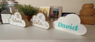 Lampara led personalizada con forma de nube
