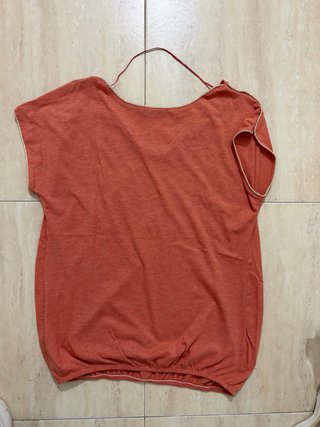 Camiseta premamá Kiabi manga corta naranja