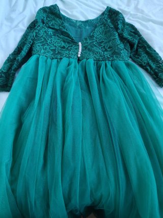 Vestido fiesta niña verde 11 años